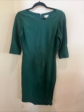 Daniel Cremieux Emerald Green Midi Sheath Dress